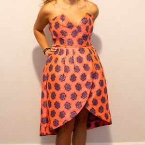 Tulip shaped jacquard dress